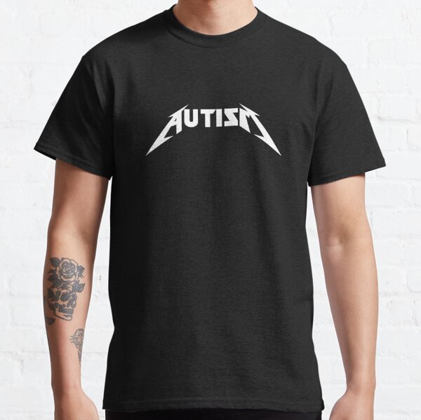 Autism Metallica parody, funny autism, neurodivergent  Classic T-Shirt RB1608 product Offical metallica Merch