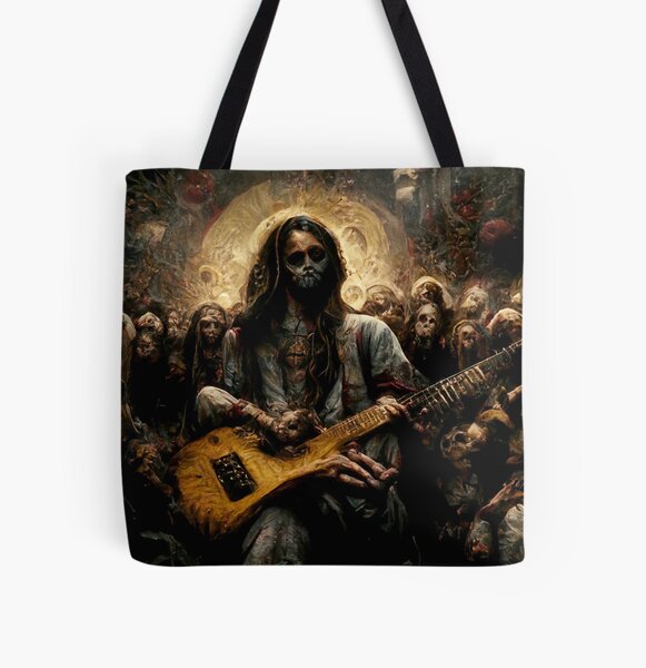 Zombie Jesus Playing Metallica Guitar All Over Print Tote Bag RB1608 product Offical metallica Merch