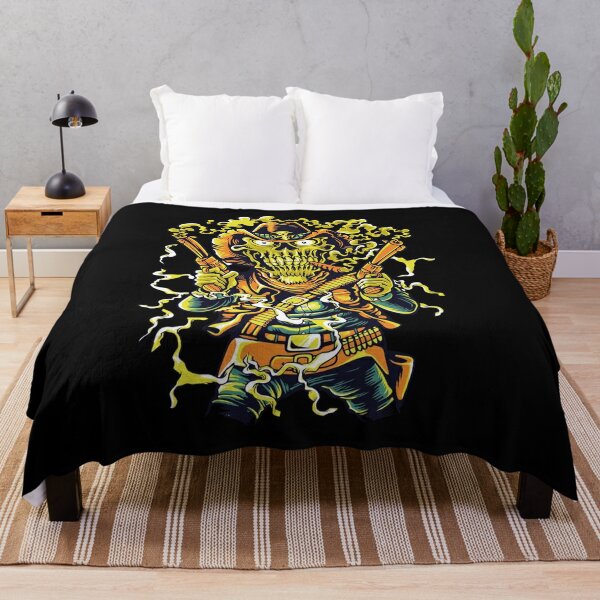 cowboy skull  Throw Blanket RB1608 product Offical metallica Merch