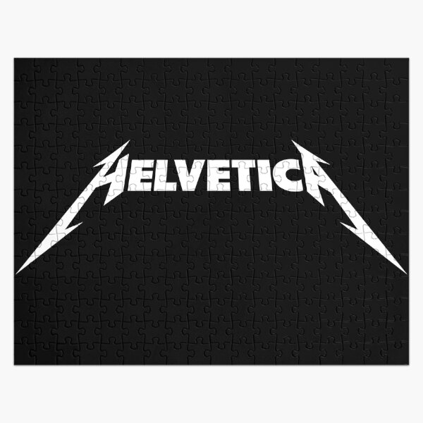 Helvetica Metallica - White Jigsaw Puzzle RB1608 product Offical metallica Merch